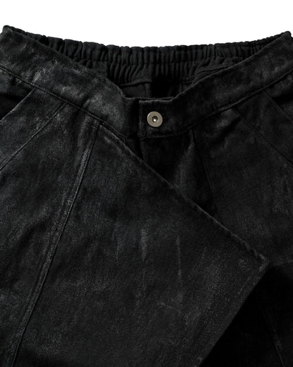 SHADOW WAX LEATHER SHORTS