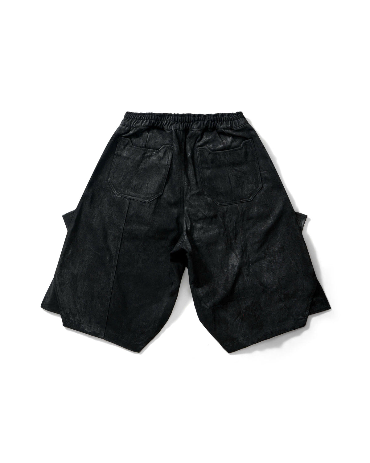 SHADOW WAX LEATHER SHORTS