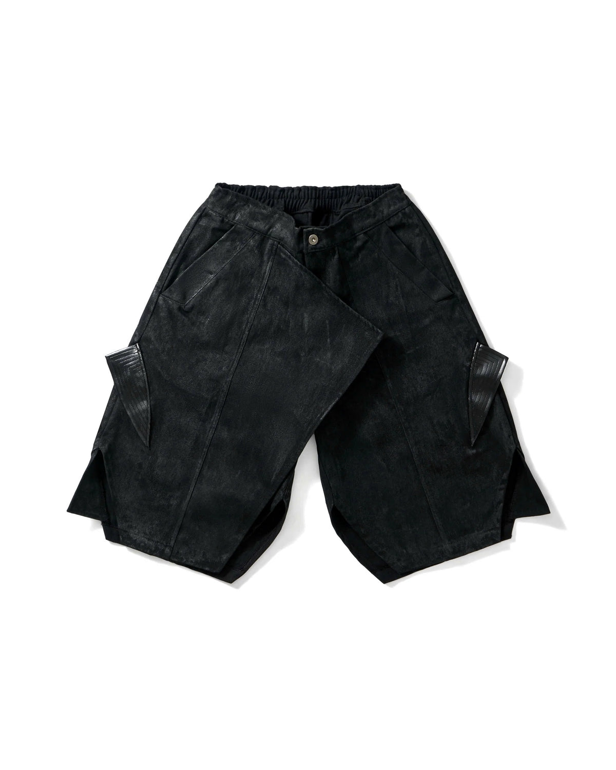 SHADOW WAX LEATHER SHORTS