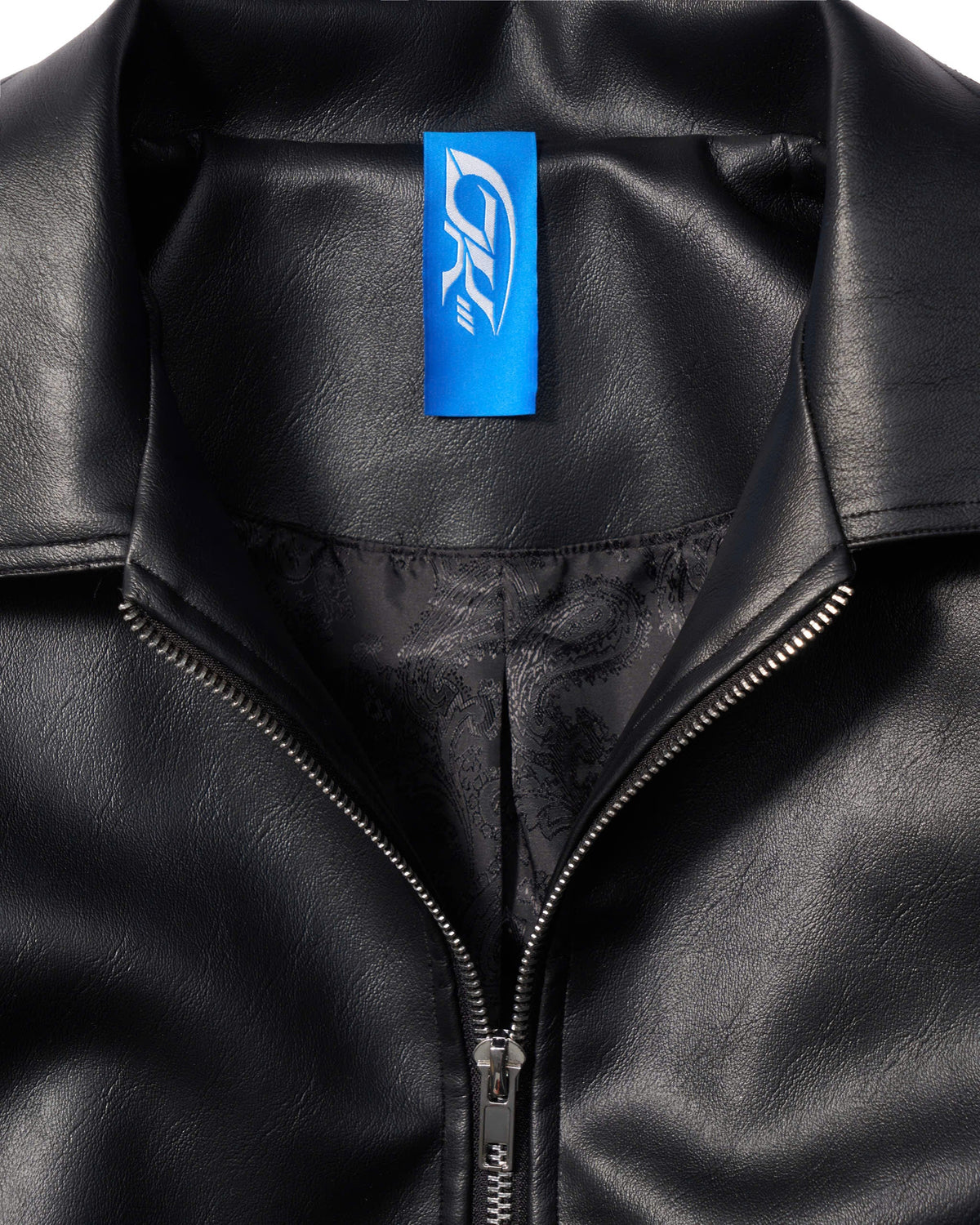 OVERSIZED LEATHER BOMBER JACKET (BLACK)