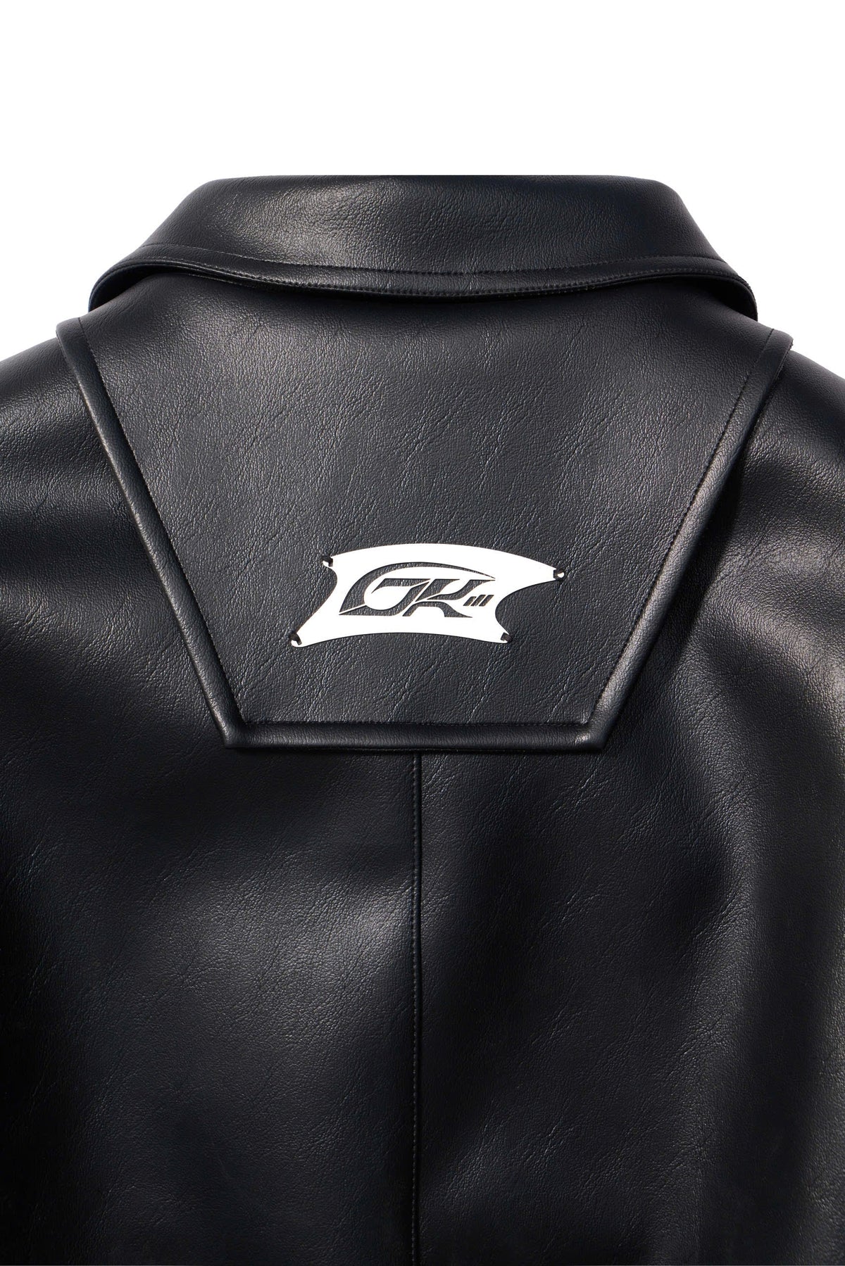 OVERSIZED LEATHER BOMBER JACKET (BLACK)