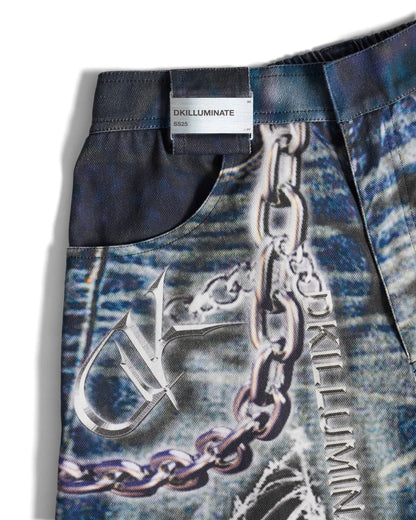 DTG PRINTED DENIM PANTS