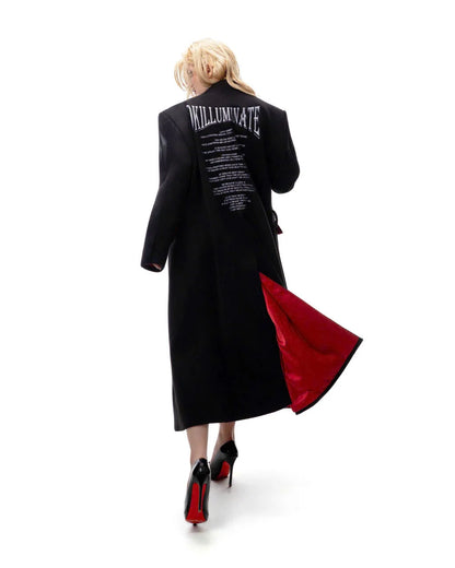 FITTED LONG WOOL COAT